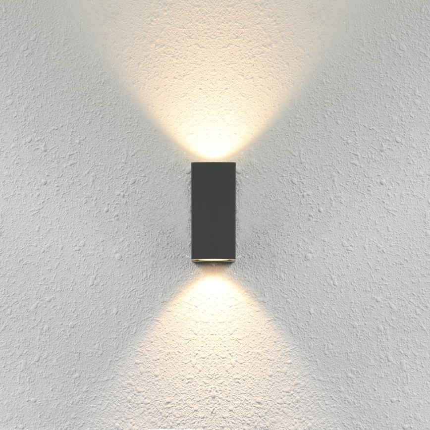 ITALUX - Vägglampa för utomhusbruk GENTA 2xGU10/40W/230V IP54 15 cm