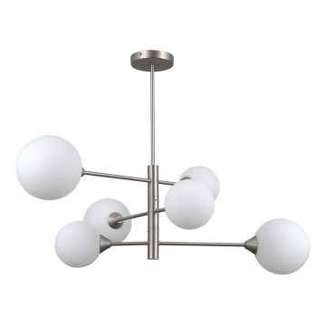 ITALUX - Pendelkrona EVORA 6xG9/5W/230V nickel
