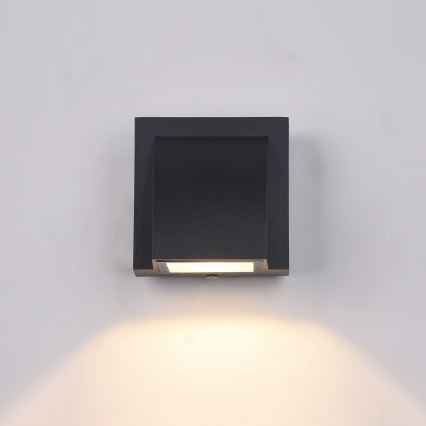 ITALUX - LED vägglampa för utomhusbruk EDGAR LED/3W/230V IP54 3000K svart