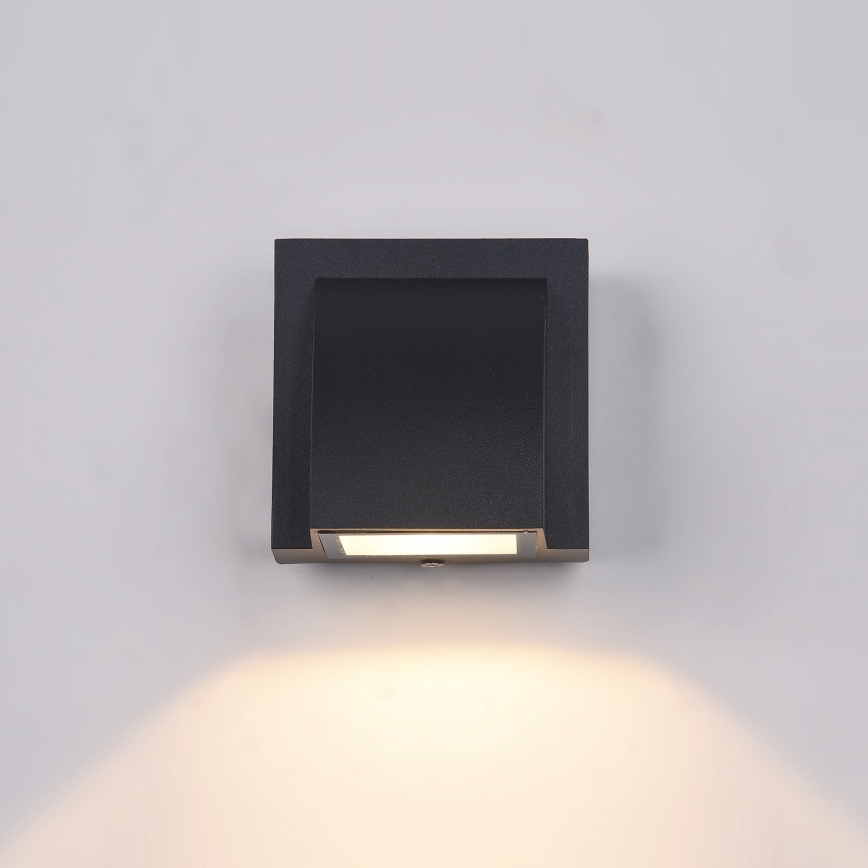 ITALUX - LED vägglampa för utomhusbruk EDGAR LED/3W/230V IP54 3000K svart