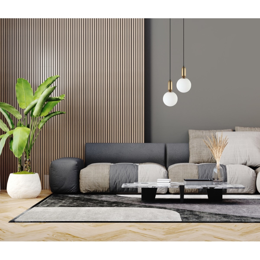 ITALUX - Ljuskrona med textilsladd ALDEVA 1xE27/40W/230V diameter 20 cm svart/brons
