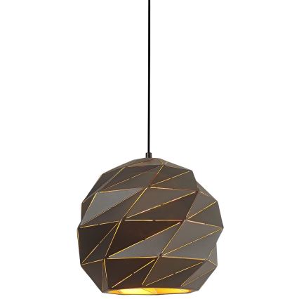 ITALUX - Ljuskrona med textilsladd PALERMO 1xE27/40W/230V diameter 32 cm antracit