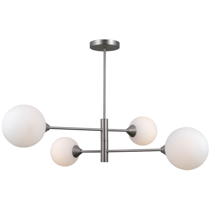 ITALUX - Pendelkrona EVORA 4xG9/5W/230V nickel