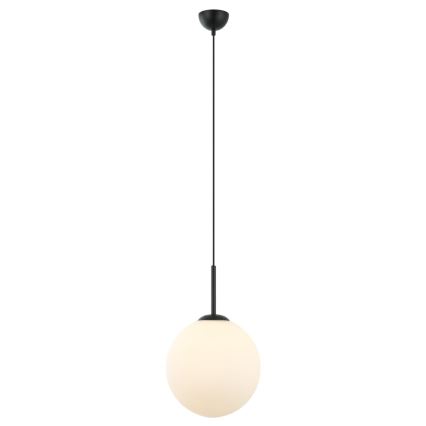 ITALUX - Ljuskrona med textilsladd DEORE 1xE27/40W/230V diameter 30 cm svart