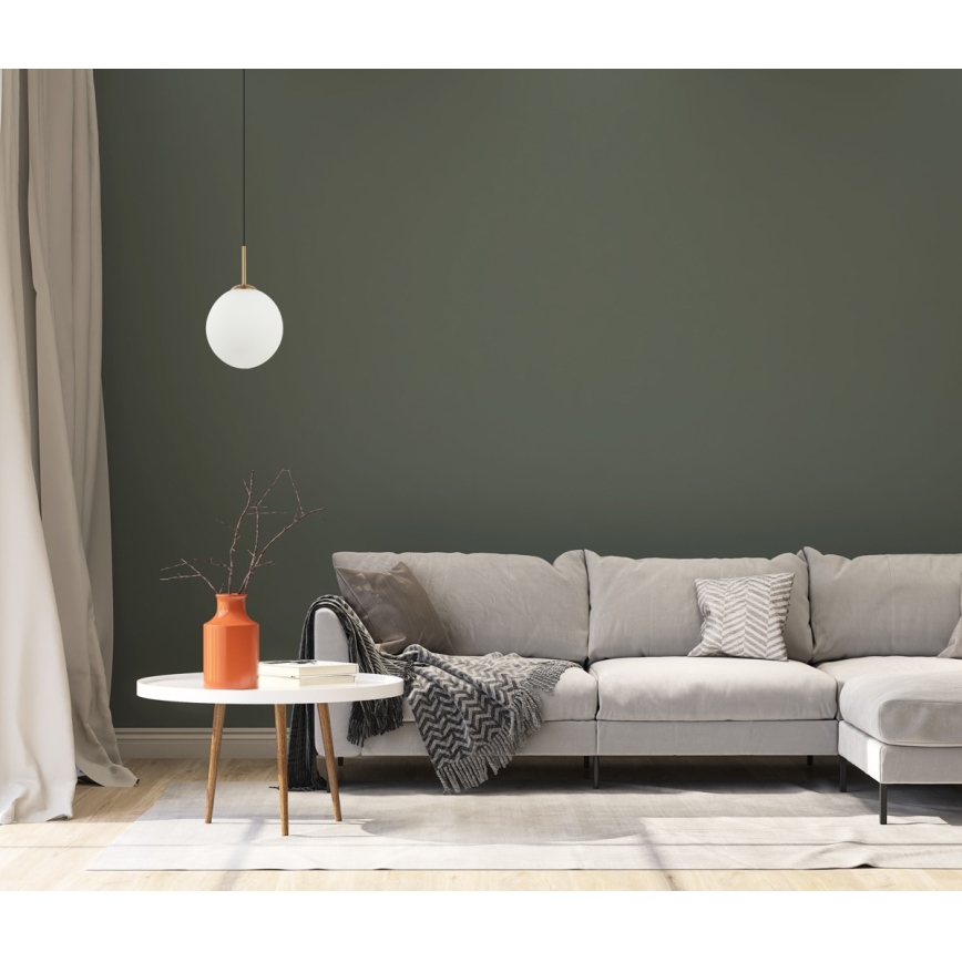 ITALUX - Ljuskrona med textilsladd DEORE 1xE27/40W/230V diameter 30 cm brons