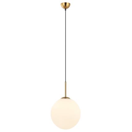 ITALUX - Ljuskrona med textilsladd DEORE 1xE27/40W/230V diameter 30 cm brons