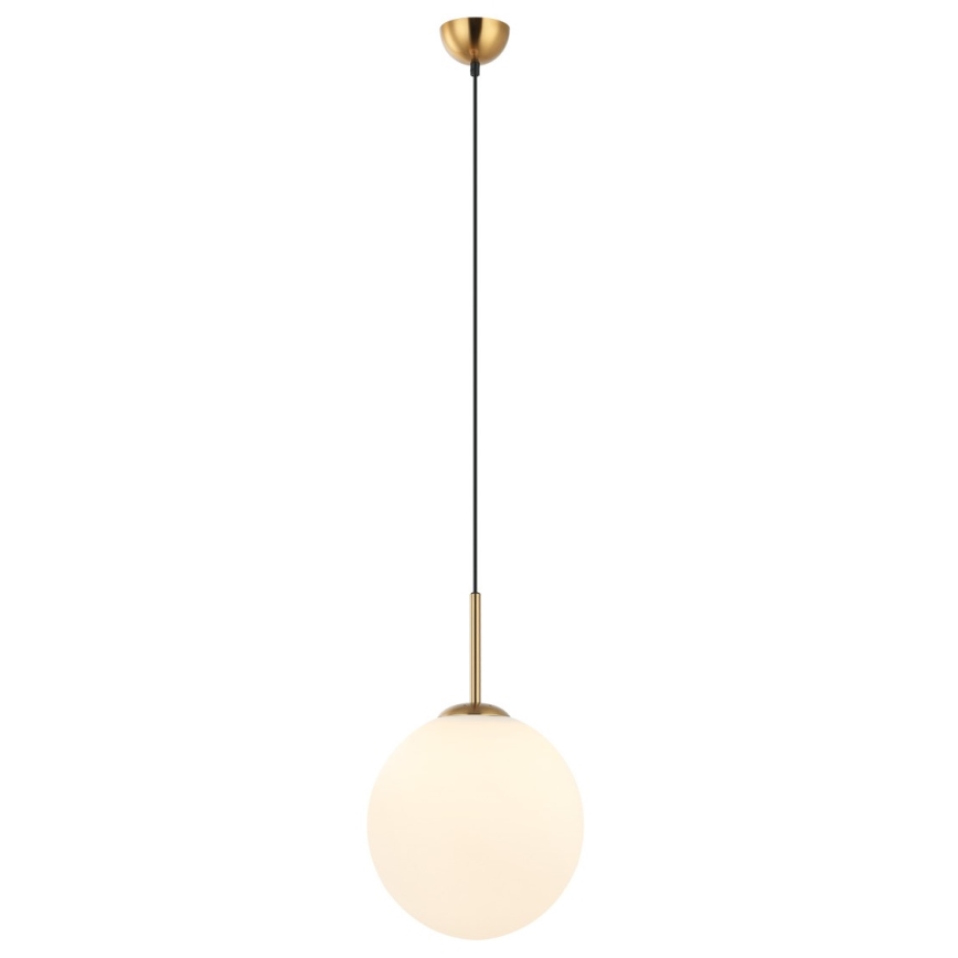 ITALUX - Ljuskrona med textilsladd DEORE 1xE27/40W/230V diameter 30 cm brons
