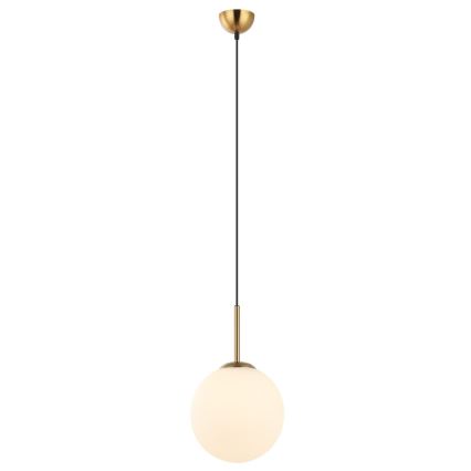 ITALUX - Ljuskrona med textilsladd DEORE 1xE27/40W/230V diameter 25 cm brons