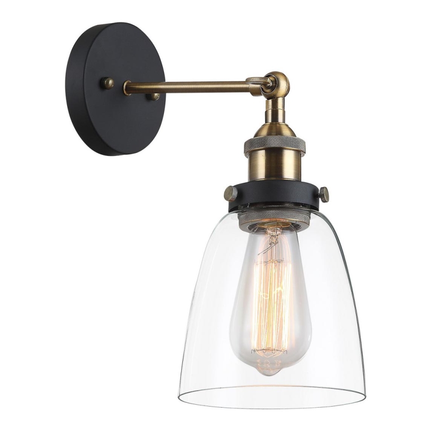 ITALUX - Vägglampa FRANCIS 1xE27/40W/230V svart/guld