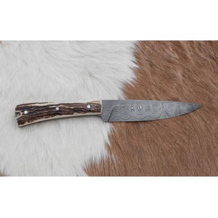 Jaktsändningskniv 12 cm hjorthorn