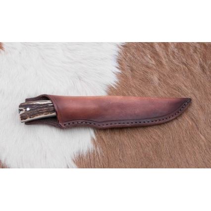 Jaktsändningskniv 12 cm hjorthorn