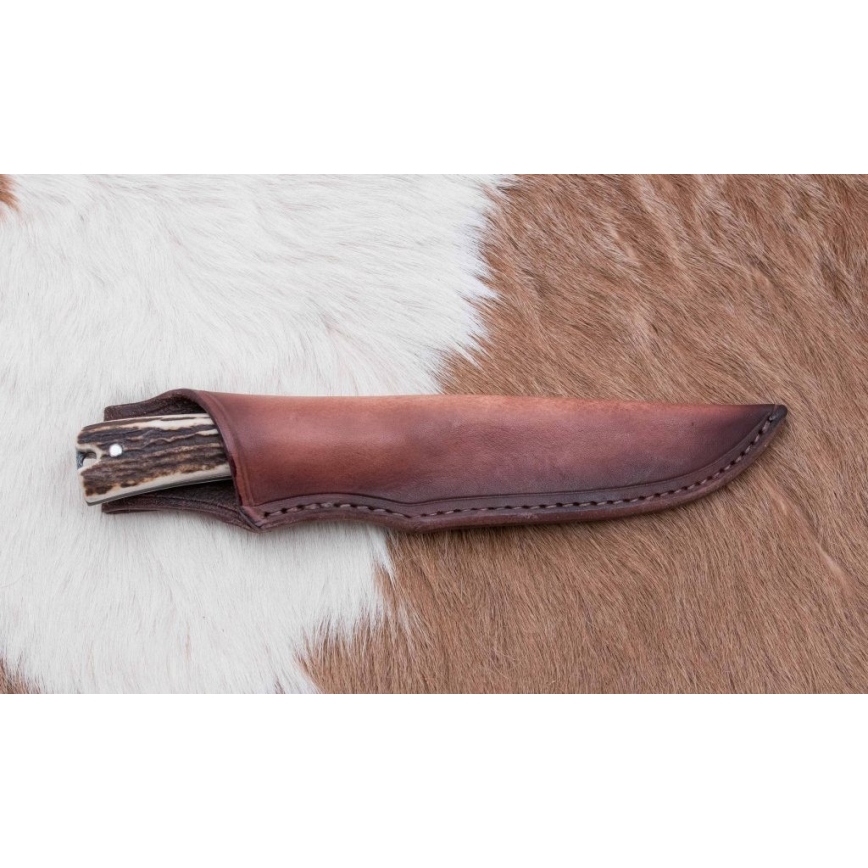 Jaktsändningskniv 12 cm hjorthorn