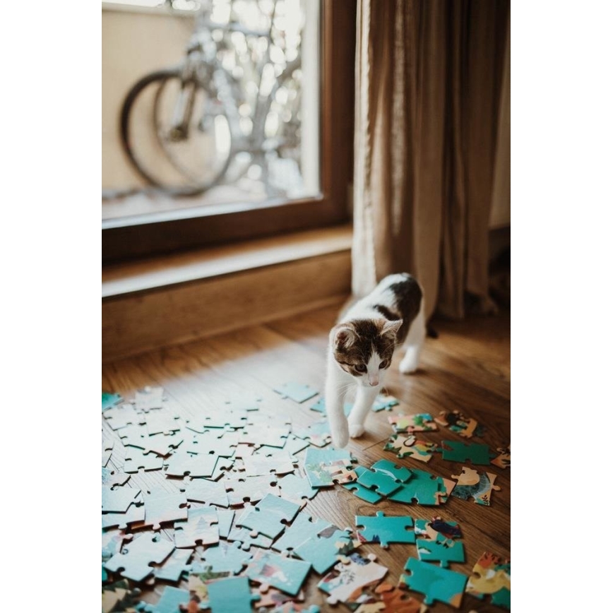 Janod - Children's educational puzzle 200 delar dinosaurier