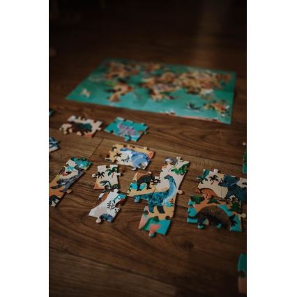 Janod - Children's educational puzzle 200 delar dinosaurier