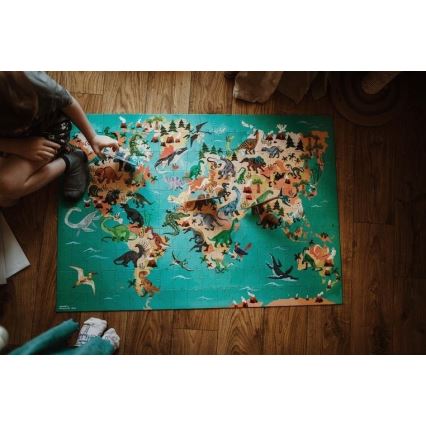 Janod - Children's educational puzzle 200 delar dinosaurier
