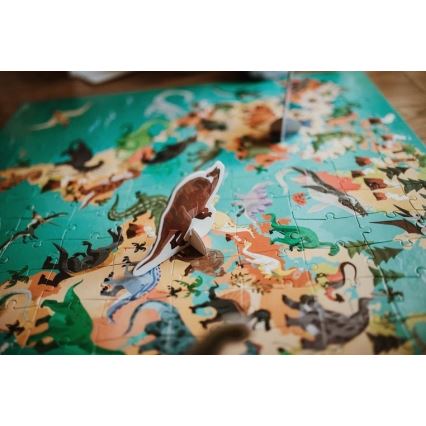 Janod - Children's educational puzzle 200 delar dinosaurier