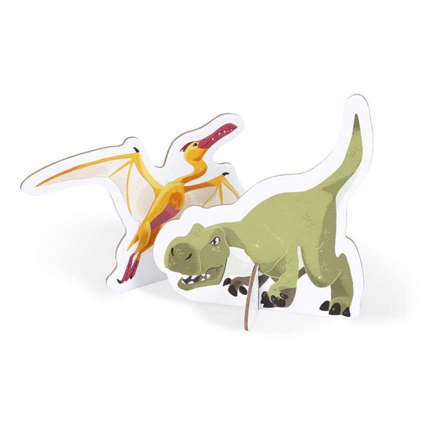 Janod - Children's educational puzzle 200 delar dinosaurier