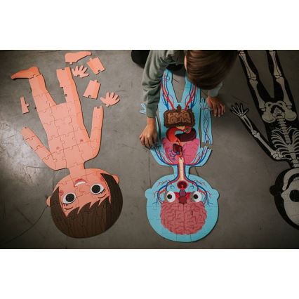 Janod - Children's educational puzzle 225 delar human body