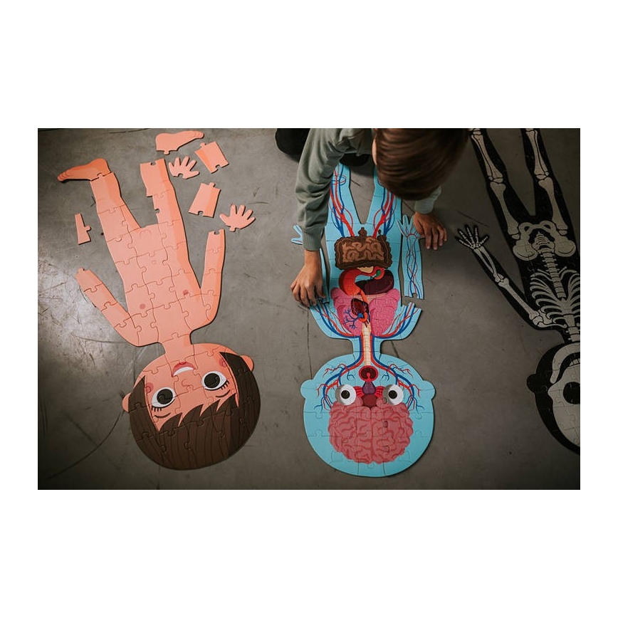 Janod - Children's educational puzzle 225 delar human body