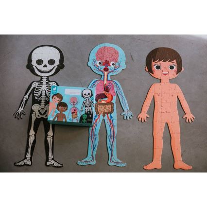 Janod - Children's educational puzzle 225 delar human body