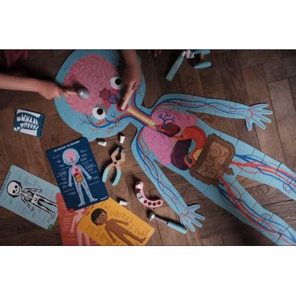 Janod - Children's educational puzzle 225 delar human body