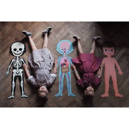 Janod - Children's educational puzzle 225 delar human body