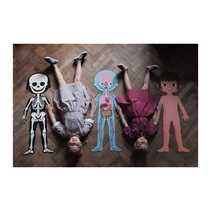 Janod - Children's educational puzzle 225 delar human body