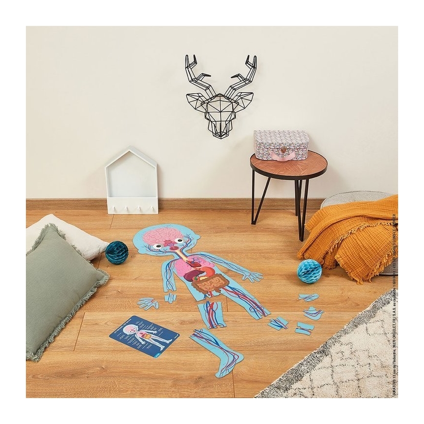 Janod - Children's educational puzzle 225 delar human body
