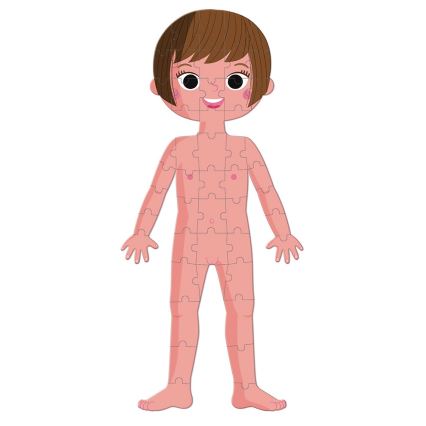 Janod - Children's educational puzzle 225 delar human body
