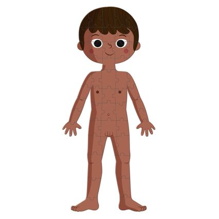 Janod - Children's educational puzzle 225 delar human body