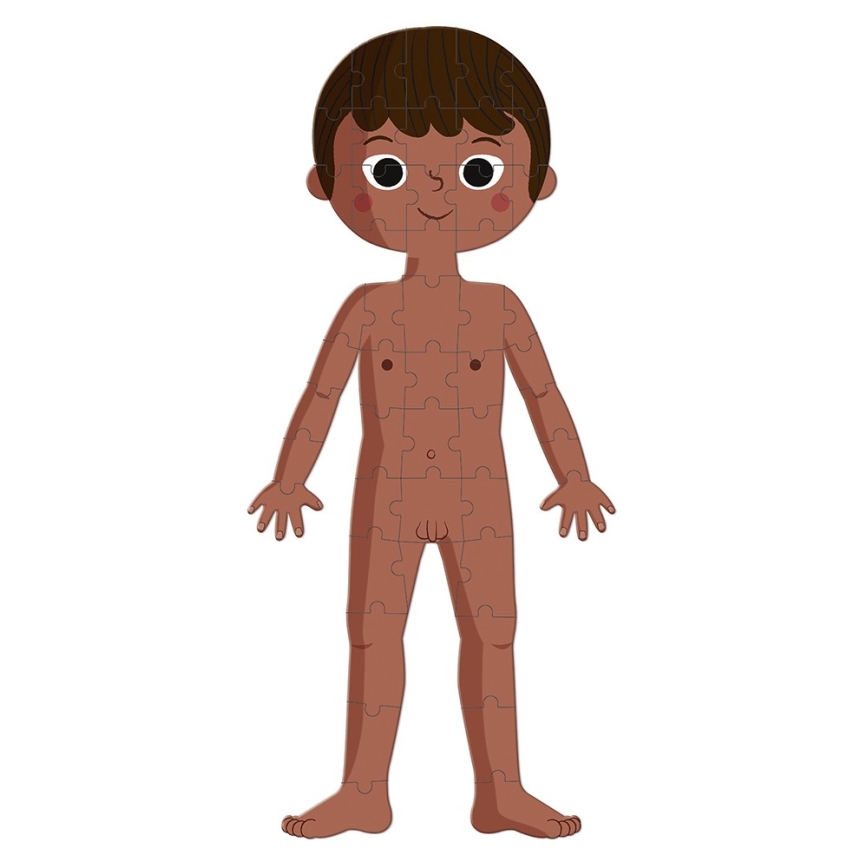 Janod - Children's educational puzzle 225 delar human body