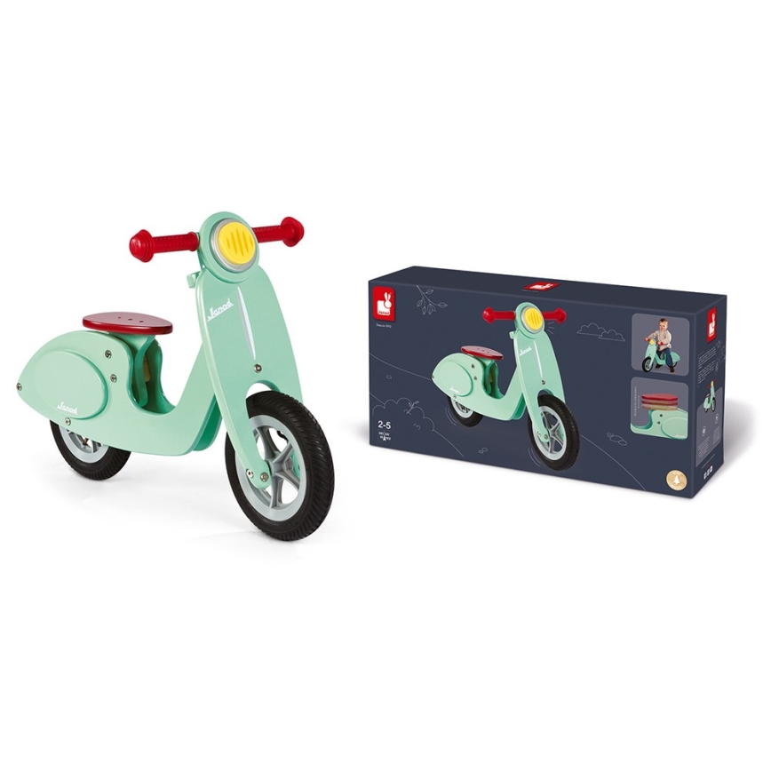 Janod - Children's push bike VESPA grön