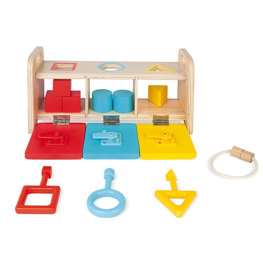 Janod - Interaktiv träleksak MONTESSORI 10 delar