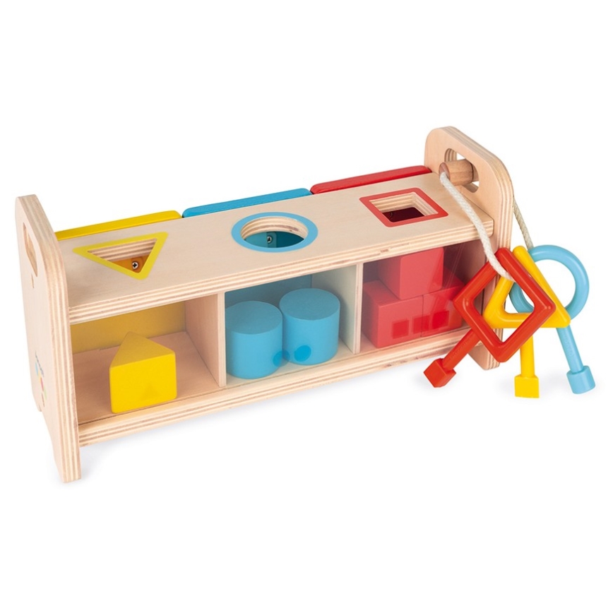 Janod - Interaktiv träleksak MONTESSORI 10 delar