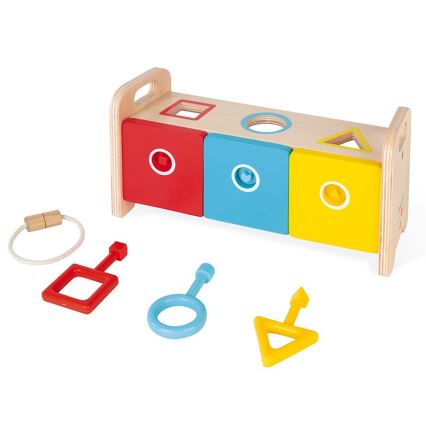 Janod - Interaktiv träleksak MONTESSORI 10 delar