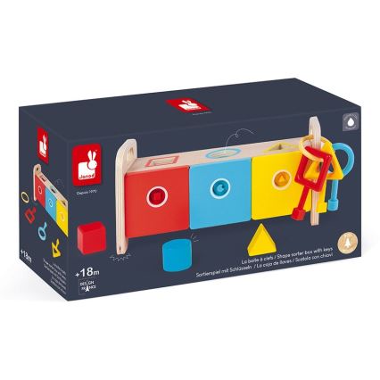Janod - Interaktiv träleksak MONTESSORI 10 delar