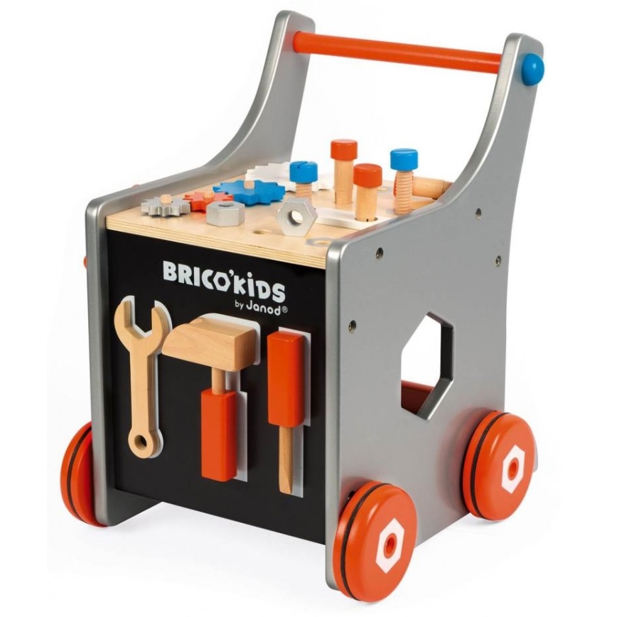 Janod - Lära-gå-vagn i trä med verktyg BRICOKIDS