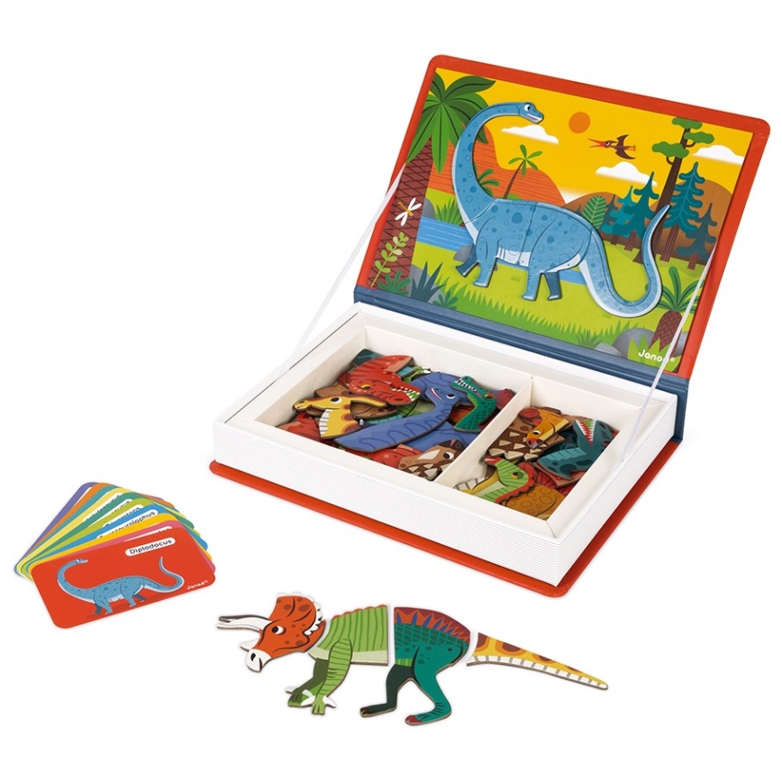 Janod - Magnetic interactive kit MAGNETIBOOK dinosaurs