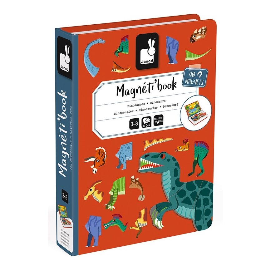 Janod - Magnetic interactive kit MAGNETIBOOK dinosaurs