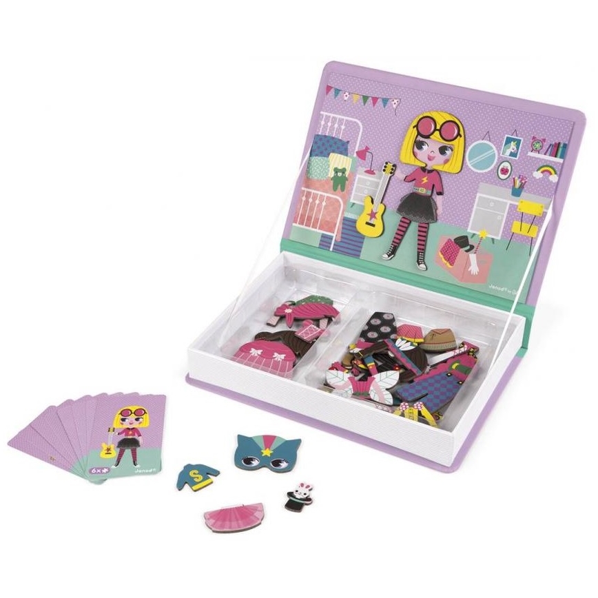 Janod - Magnetic interactive kit MAGNETIBOOK girl