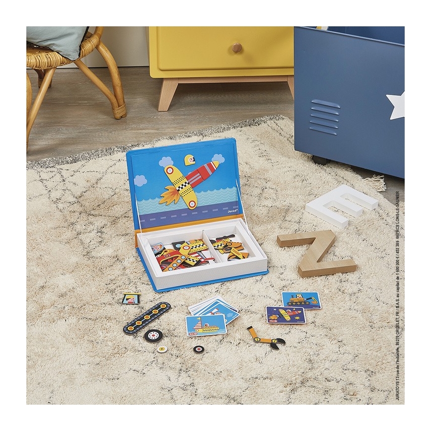 Janod - Magnetic interactive kit MAGNETIBOOK transportmedel
