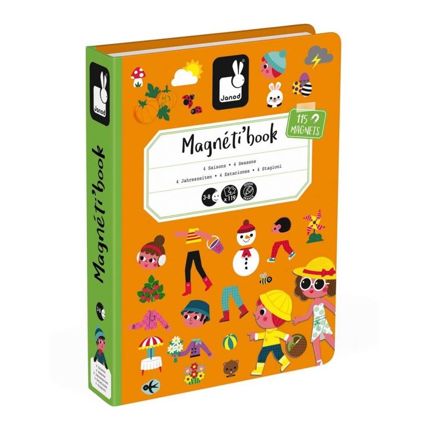 Janod - Magnetiskt interaktivt set MAGNETIBOOK Årets säsonger