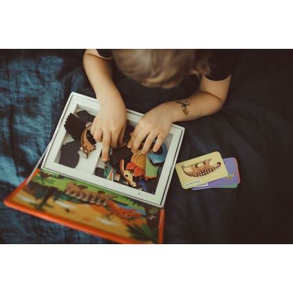 Janod - Magnetiskt interaktivt set MAGNETIBOOK dinosaurier
