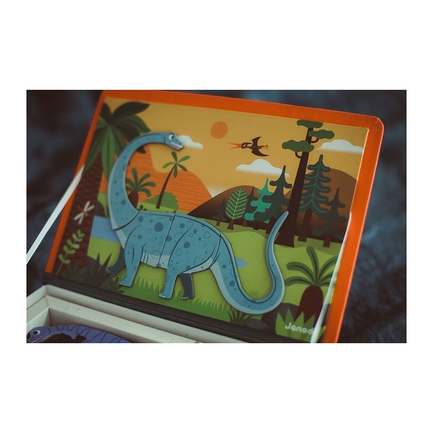 Janod - Magnetiskt interaktivt set MAGNETIBOOK dinosaurier