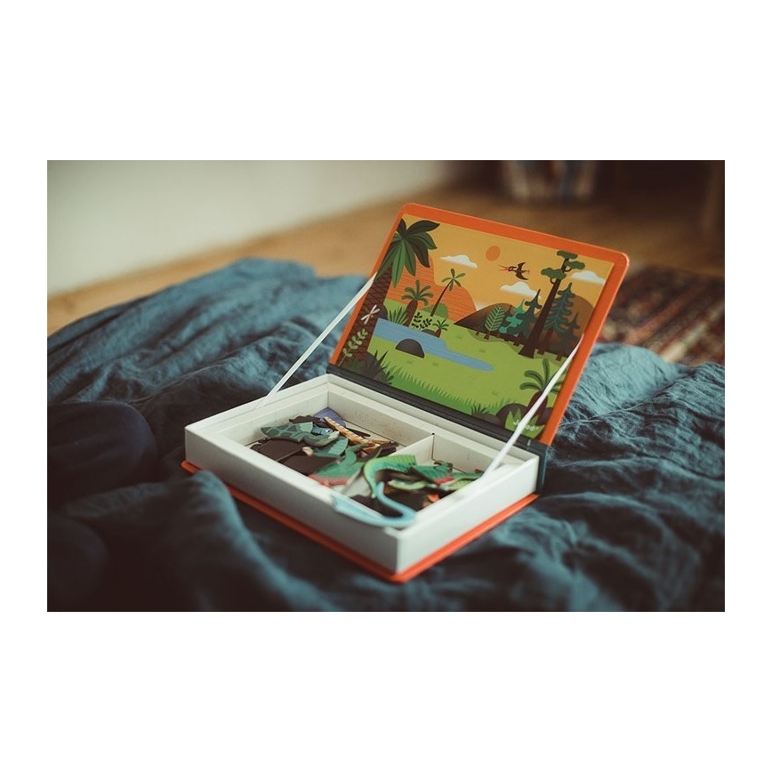 Janod - Magnetiskt interaktivt set MAGNETIBOOK dinosaurier