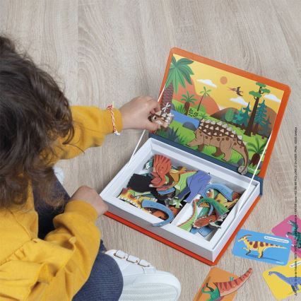 Janod - Magnetiskt interaktivt set MAGNETIBOOK dinosaurier