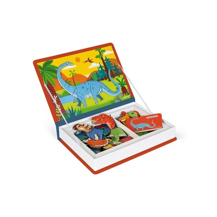 Janod - Magnetiskt interaktivt set MAGNETIBOOK dinosaurier