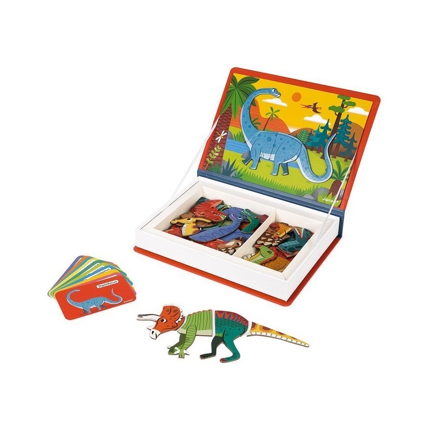 Janod - Magnetiskt interaktivt set MAGNETIBOOK dinosaurier