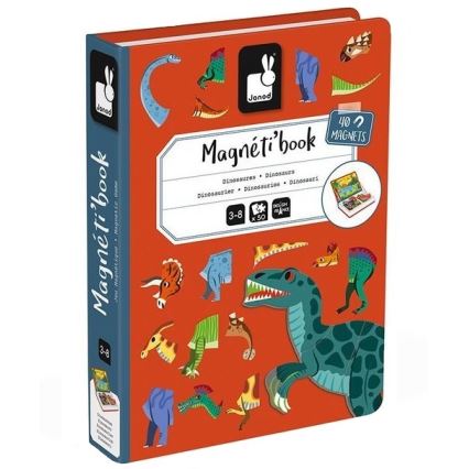 Janod - Magnetiskt interaktivt set MAGNETIBOOK dinosaurier