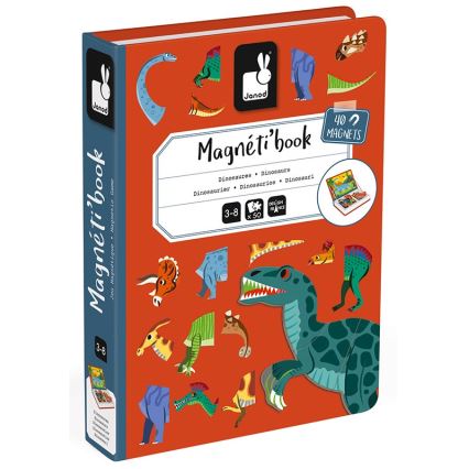 Janod - Magnetiskt interaktivt set MAGNETIBOOK dinosaurier
